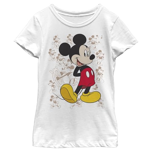 Haut manches courtes Disney fille blanc taille S imprimé Mickey