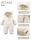 SEAUR Säugling Baby Puffer Down Schneeanzug Winddichter Einteiliger gepolsterter Strampler Mantel für Kleinkinder Winter Oberbekleidung 12-18 Monate