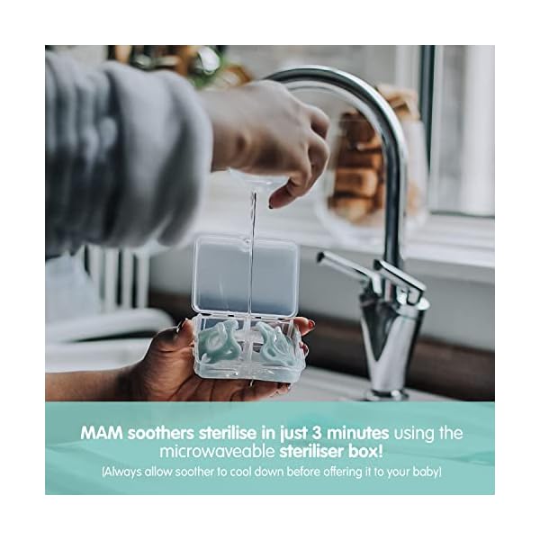 MAM Style 0+ Monate (2 Stück), Baby Schnuller mit selbststerilisierender Reisehülle, Neugeborene Essentials, Blau, I… – Bild 9