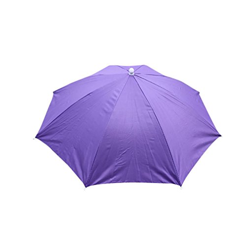 Preisvergleich Produktbild FORH Wide Brim Sonnenhut Regenschirm Hut Fischermütze Faltbare Anglerhut Neuheit Regenschirm Strandhut Beach Hat für Outdoor-Aktivitäten Camping Golf (Lila)