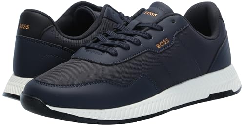 Image of BOSS Men's Leather Mix Low Top Sneaker
