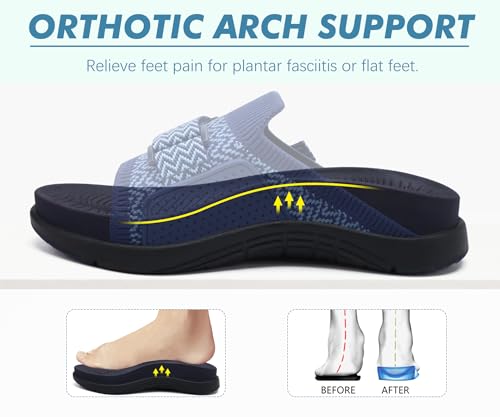 Image of COFACE Women's Orthotic Sandals Comfortable Plantar Fasciitis Arch Support