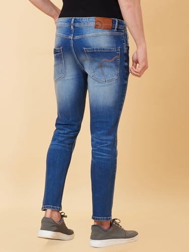 Image of Being Human Blue Cropped fit Men's Denims Clothing