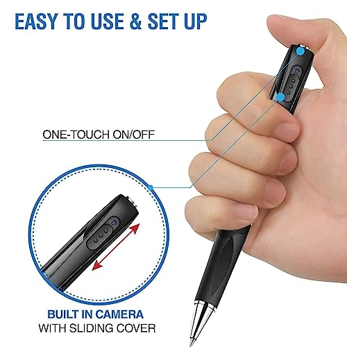 Image of Camera Pen with Free 32GB Sd Card 1080P Full HD Video Audio Recording Indoor Outdoor Mini Cam for Home Security, Business & Learning (Pen Camera 32gb)