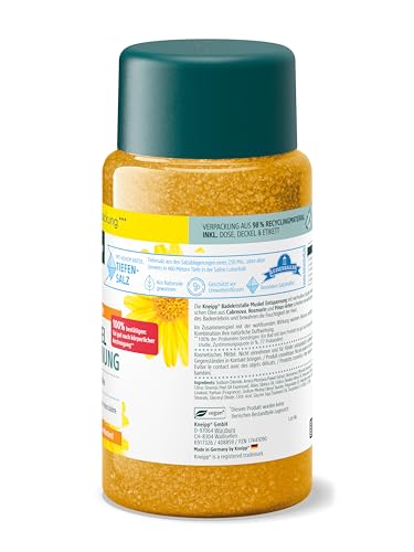 Kneipp Badekristalle Muskel Entspannung - Badezusatz mit wertvollem Extrakt der Arnika - wohltuend, wärmend, entlastend - 600 g