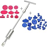  Lumiereholic Auto Ausbeulwerkzeug Dellenlifter Gleithammer KFZ Beulen Reparatur Werkzeug Set Q058-29PC