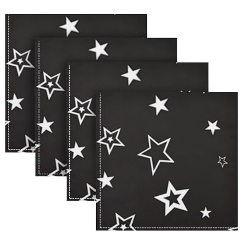 Servilletas de tela cuadradas negras 20x20 pulgadas pack 4 miniatura 1