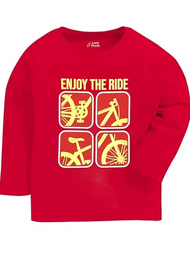 Image of Lush Plush Boys Cotton Full Sleeves Printed T-Shirt (Multicolor) Combo Pack