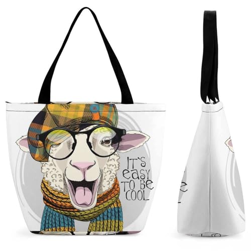 Sac à bandoulière mouton cool femme grand sac spacieux contre le désordre