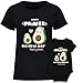 Imagen de Evyre Regalo Dia de la Madre Camiseta Personalizada Mama e Hijo Body Bebe y Pack Divertida Regalo Original Conjunto Familia Aguacate Amor Mother Nombre Aguacate