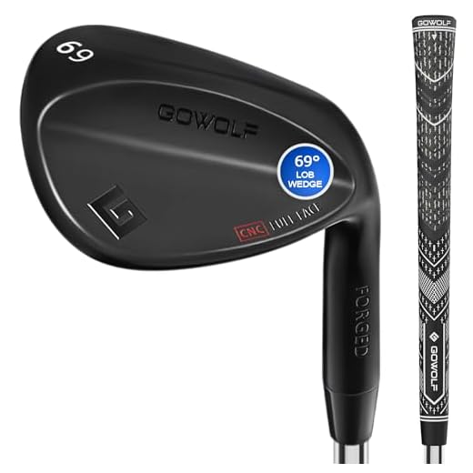 Gowolf 69 Degree Wedge Right Hand - Forged Golf Wedges Full Face for Men, Premium Gap Wedges Sand Wedge Lob Wedge Golf Club for Men, Great Golf Gifts - CNC Milled Face for More Spin (Black 69 Degree)
