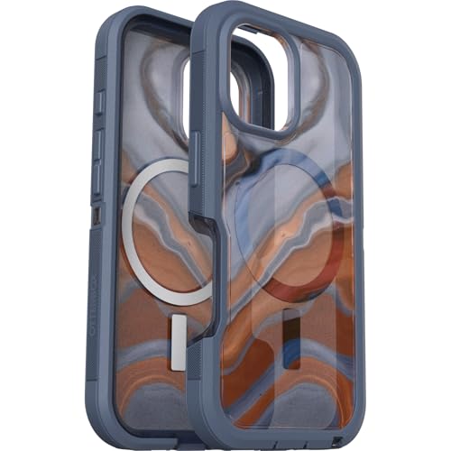 OtterBox iPhone 16 Defender Series XT Clear Case - High Desert Marble - Tough, Rugged & Durable iPhone Case, Snaps on MagSafe, Pressure-Fitted Dual-Layer iPhone Case by OtterBox - Image 3