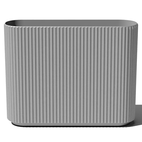 Veradek Demi Series Span Planter for Front Porch, Patio, Backyard | Durable Plastic-Stone Composite Material | Modern Décor for Shrubs, Flowers