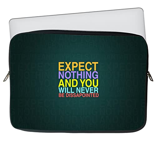 Image of TheSkinMantra Chain Laptop Sleeve Bag Compatible with Laptop /Macbooks /Chrombook /Notebook /Zbook (11.6 Inch (Chain), Expect Nothing and You Will Never Be Disappointed)