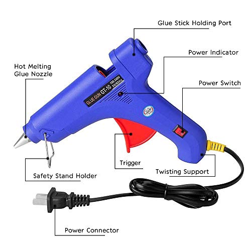 Manelord Glue Gun - 100W Hot Glue Gun With 10Pcs High Adhesion Hot Glue Sticks For Car Dent Repair, Home Improvement, Quick Daily Repair And Diy Small Craft Projects #TOP3