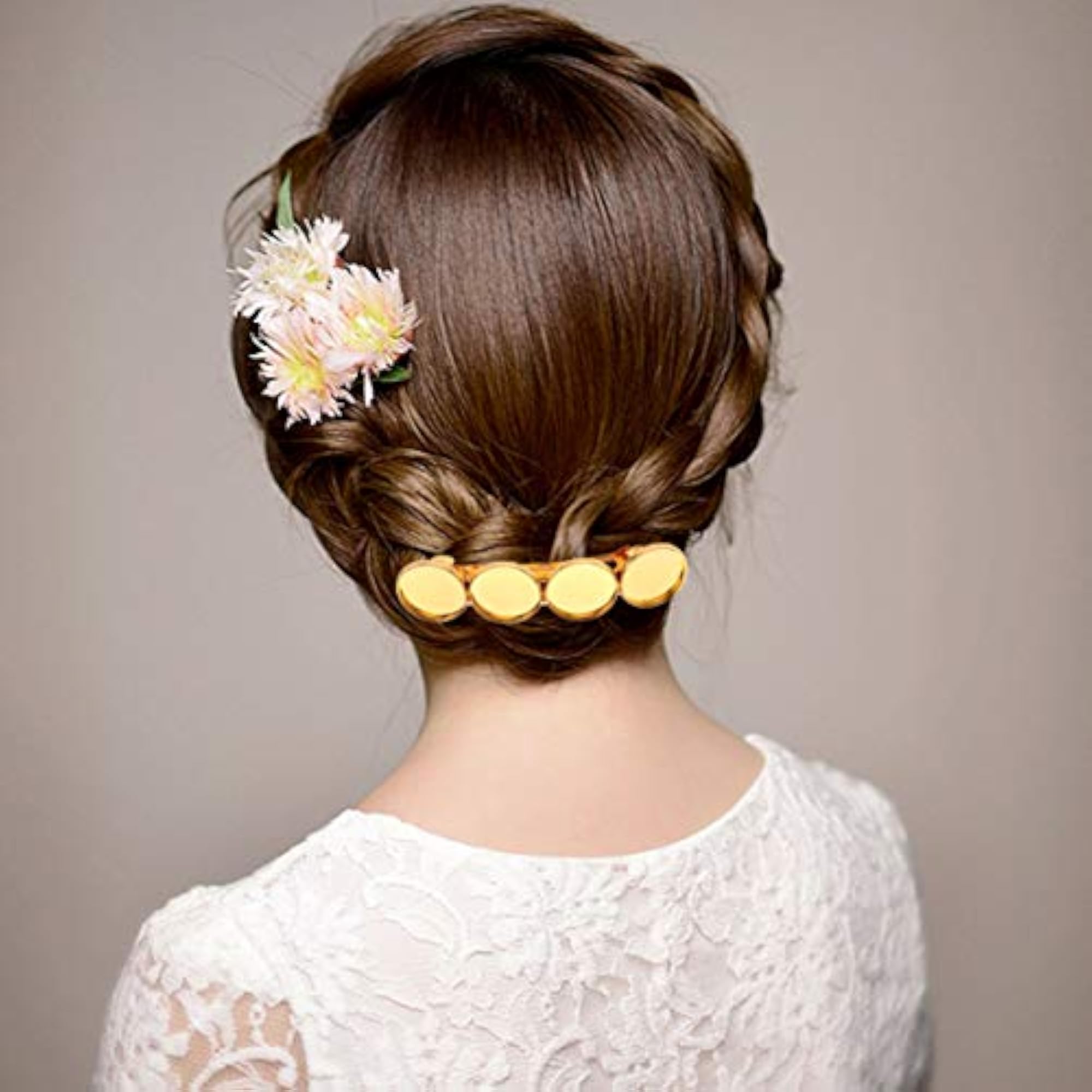 10pc Sparkly Round Metal Hair Clips Set