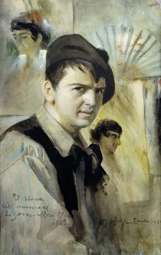 Prints sobre lienzo de Anders Leonard Zorn (60x90 cm) para decorar un dormitorio elegante.