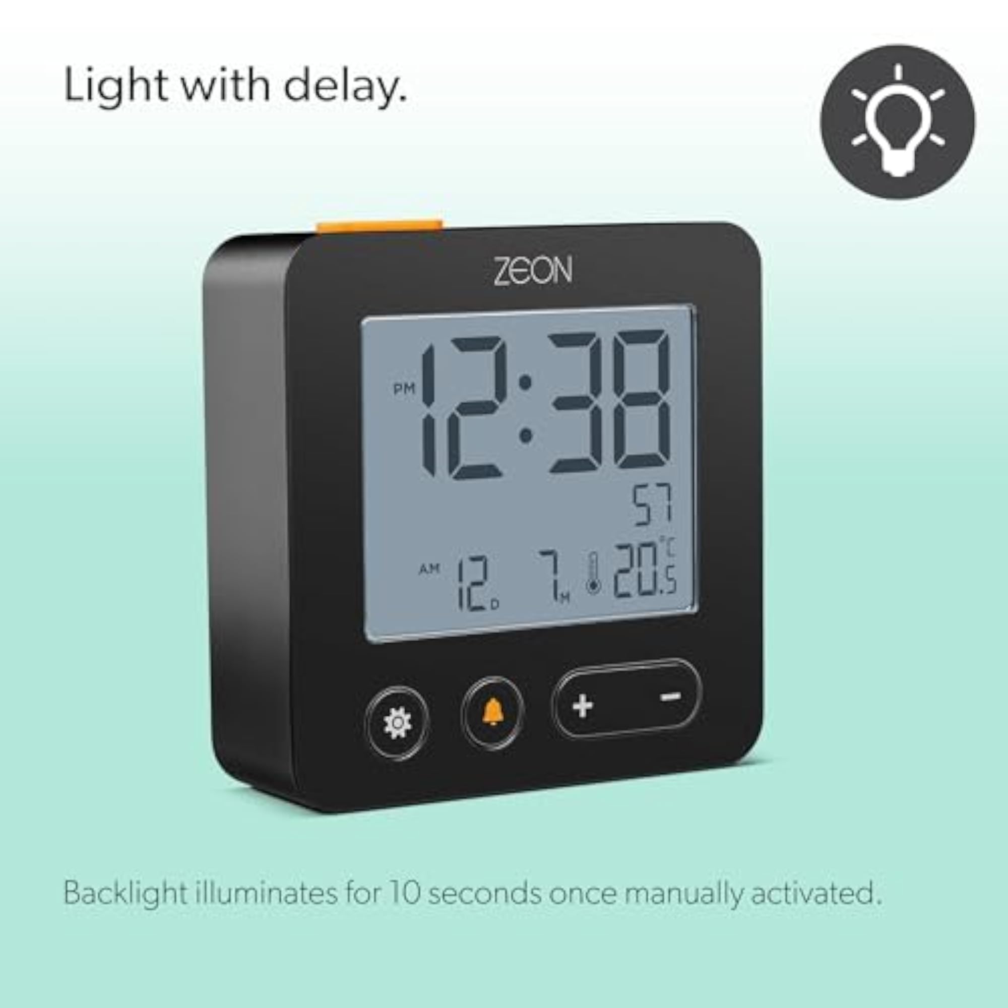 Digital Bedside Alarm Clock with Positive LCD Display