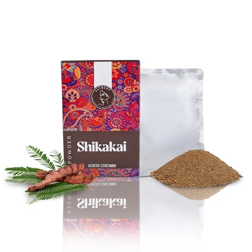 AATMANA Shikakai-Pulver, Acacia Concinna, natürliches Haarwachstum und ayurvedische Haarmaske, stärkt und repariert geschädigtes Haar, für Männer und Frauen.
