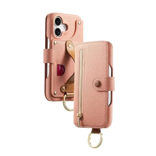 Étui iPhone 16e rose idéal pour voyager léger sans sac à main