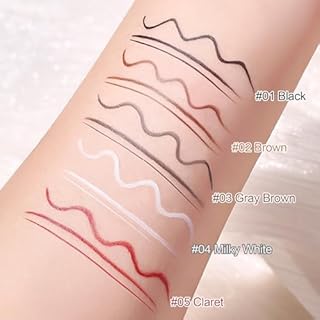 Erinde Gray Brown Liquid Eyeliner Waterproof – High Precision – Crayon eyeliner liquide gris – Stylo professionnel imperméable – Longue durée – Maquillage des yeux coréen à séchage rapide