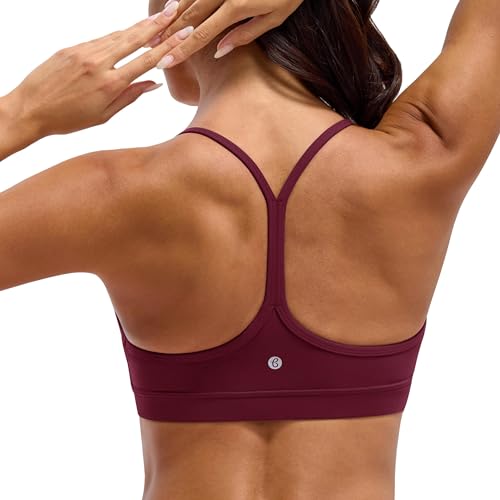 Image of BAYDI Clouduxi Y Back Sports Bra for Women - Padded Racerback Spaghetti Strap Low Impact Workout Yoga Bra, A-C Cups