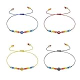 【Pulsera ajustable】 La longitud de estas coloridas pulseras hechas a mano es ajustable. Cada brazalete de Kabbalah de la suerte tiene un nudo corredizo, que se puede aflojar o apretar de forma flexible según el tamaño de la muñeca, para que no tengas que preocuparte de que el brazalete se caiga