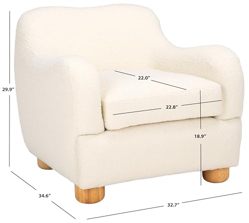 Sillón Tapizado Boucle Color Ivory Plegable miniatura 3