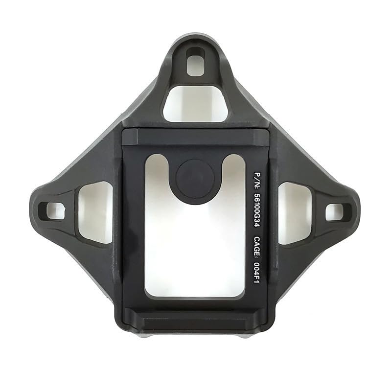 Tactical Helmet NVG Mount?Night Vision Goggles and Sports Camera Bracket Base?for Fast/Crye AirFrame Helmet?Aluminium Alloy & Fiber Polymer?3PCS (BK)