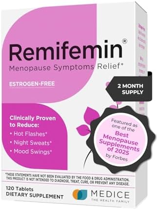 Remifemin Menopause Symptoms Relief – Clinically Proven Ingredients – Menopause Supplements – Black Cohosh – Estrogen-Free – Made in Germany – 120 Tablets