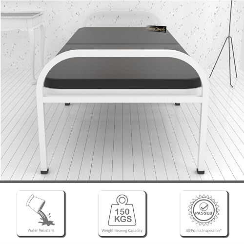 Image of Honey Touch Atlas Folding Bed Single with Double Layer Mattress | No Assembly Required | Foldable Bed for Sleeping /Guests /Rented Apartments /Bedroom (2.5ft x 6ft, White)