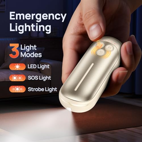 Image of Rechargeable Hand Warmers 2 Pack, Rapid Heating Within 3 Seconds
