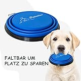 PETSATION – Faltbarer Hundenapf für unterwegs [Das Original] Reisenapf, Fressnapf & Wassernapf für Hunde - 350 ml Trinknapf, ideal für Reisen, Spaziergänge & Alltag – Leicht, kompakt (350ml, Blau)