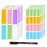 Assorted Colors Waterproof Removable Labels - 170PCS with Pen Daycare Bottles Self-Adhesive Name Label Stickers for Baby,Kids,Toddlers School Suppliers,Bottles,Mason Jar,Garage Sale