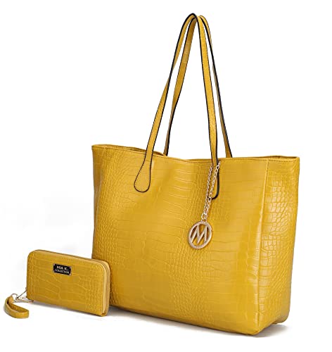 Bolso Tote MKF Collection con Cartera de Muñeca para Mujer, Bolso de Hombro con Asa Superior de Cuero Vegano por Mia K miniatura 1