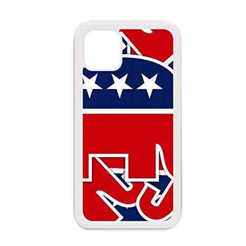 Coque iPhone 12 Pro Max America Elephant Republican blanc - Housse rigide