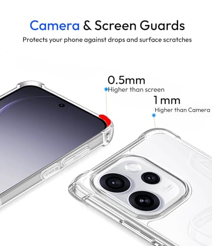 Image of KAPAVER Essential Back Cover Case Compatible with Oppo Reno 15 Pro Mini (PC+TPU) - (Clear)