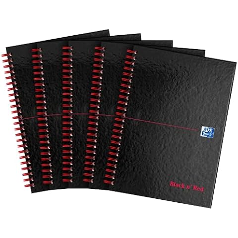 Oxford Black n' Red A5 Wirebound Notebook Pack Cover