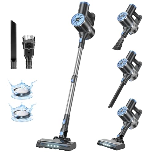 VIPSUN Cordless Vacuum Cleaner with Self-Standing, LED Screen Stick Vacuum Cleaners for Home, Lightweight Powerful Suction Vacuum, 6-in-1 Rechargeable Vacuum for Carpets, Pet Hair, Hardwood Floors by VIPSUN - Used condition - US$79.22