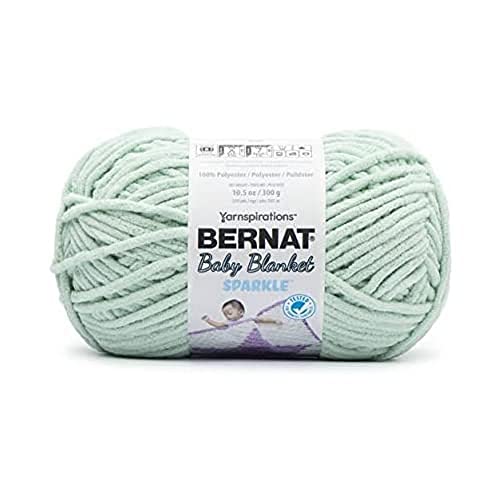 Manta de bebé tejida con Bernat Baby Blanket Sparkle para el cochecito de paseo 2