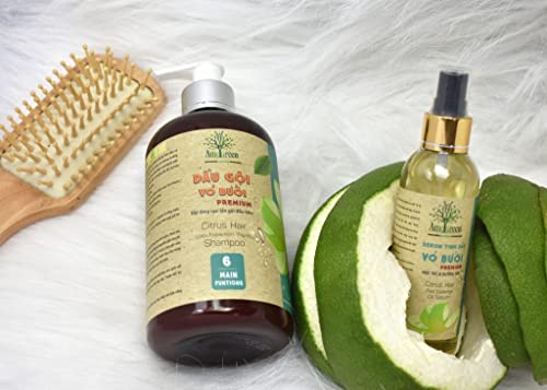 600ml Shampoo and 100ml Amegreen Grapefruit Peel Hair Growth Oil - Tinh Dau Buoi Amegreen va Dau Goi