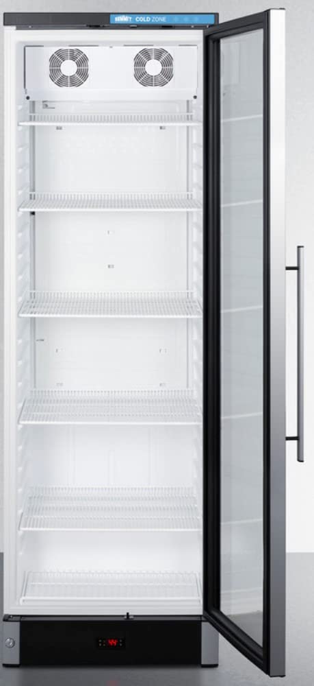 Summit 24” Beverage Center, Upright Beverage Center, Commercial Beverage Center, 12.4 Cu.Ft. Capacity, Stainless Steel & Glass- Scr1301 on Fridge.com - View 3