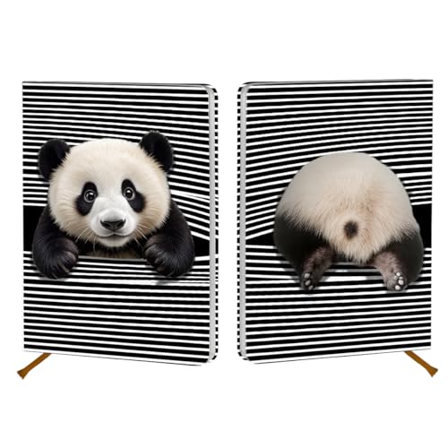 Carnet de notes panda A5 anti-bavure avec papier épais 200 pages pour écriture fluide