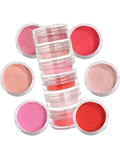 Luckymica Polvo de mica, polvo de mica de 6 colores para resina, paquete portátil de 6 latas de polvo de pigmento para arte de resina, fabricación de jabón, primavera