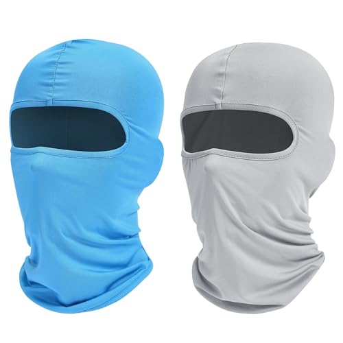 Image of ROXUN Balaclava Ski Mask, 2 Pack Summer Motorcycle UV Protection Shiesty | Cooling, UPF 50+, Unisex, Windproof, Face Mask, Neck Gaiter, Versatile Use