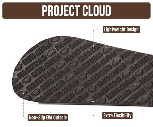 Image of Project Cloud 100% Genuine Leather Flat Sandals For Women 2026 Cork Footbed Womens Sandals with Memory Foam and arch support Vacation Essentials Slides for Women Footwear (Venita)
