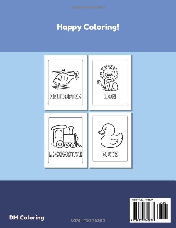 Toys & Dolls Coloring Book for Toddlers: Simple Coloring Pages for Kids 3-5 with Cute Images of Toys for Boys and Girls image 3