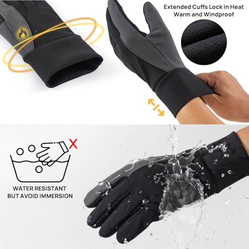 winter gloves gifts men women - upgraded touch screen cold weather warm glove for running driving cycling hiking