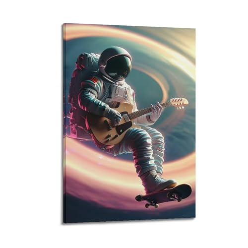 Poster astronaute toile cosmique 40x60cm pour décoration murale