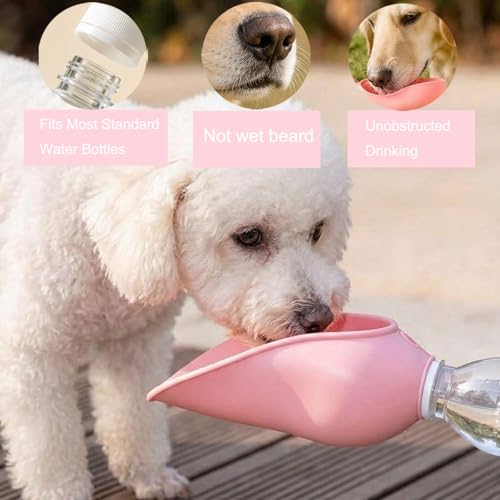 Image of Portable Silicone Dog Water Bottle Adapter for Outdoor Travel 2PCS